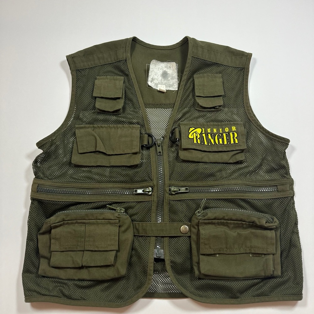 Olive Green Junior Ranger Vest with Pockets